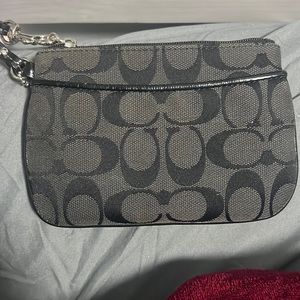 Black coach wristlet